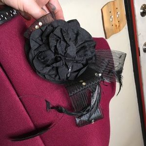 Gothic fascinator mini hat